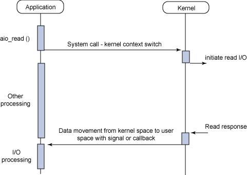 Typical Flow of the Asynchronous Non-Blocking I/O Model (AIO)